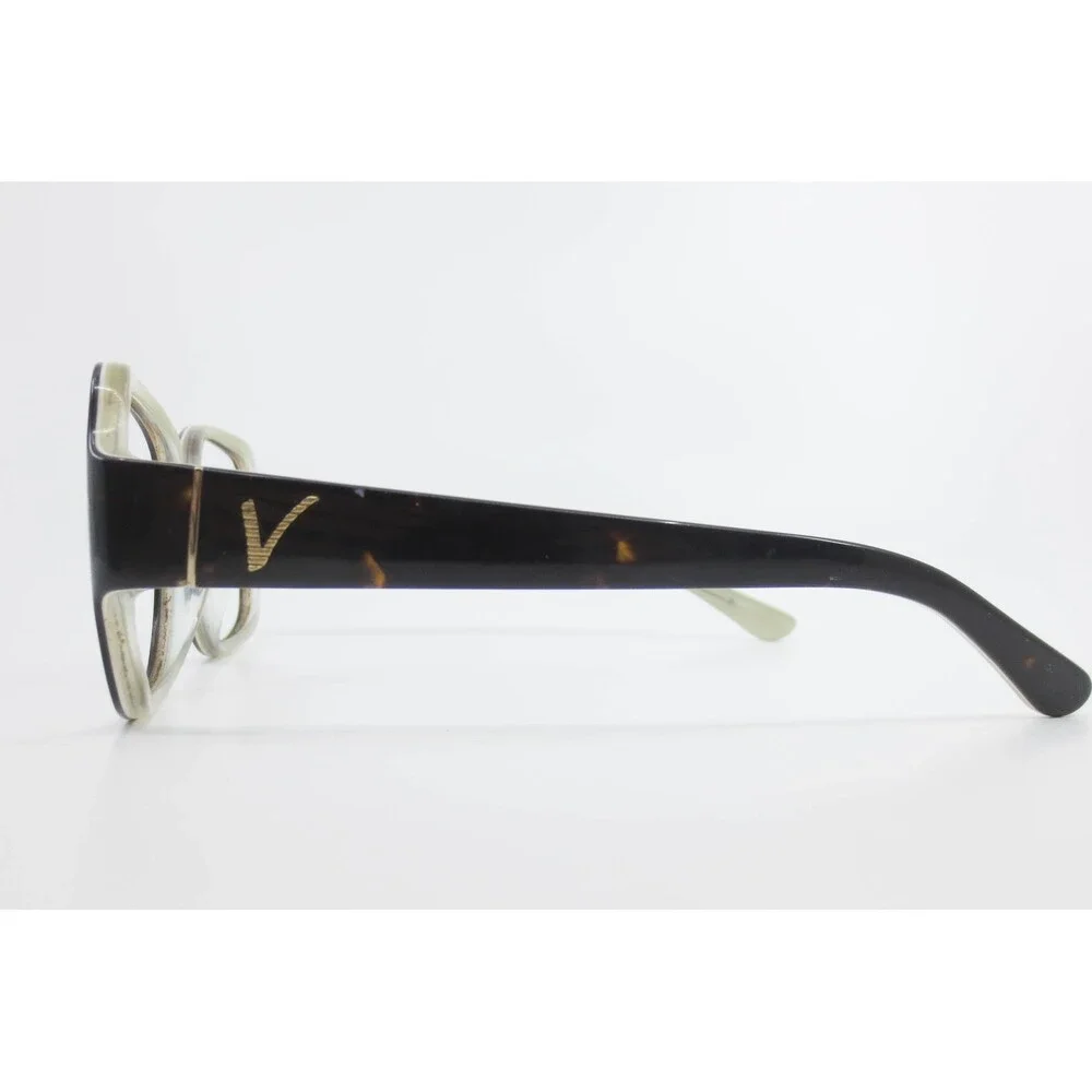 Vera Wang Soho Eyeglasses Tortoise Blue Square Frame 57-16-135 Designer Eyewear